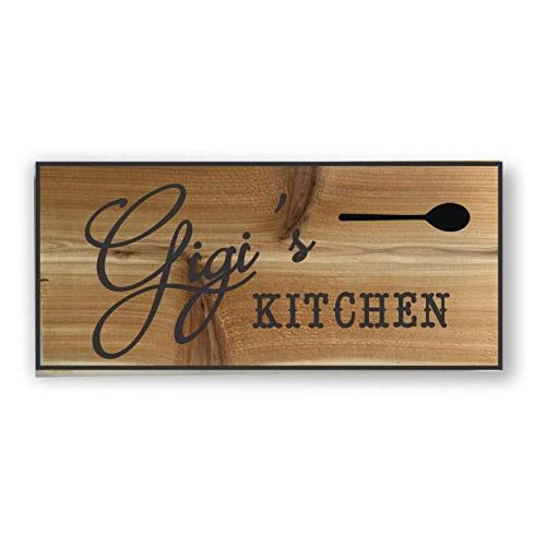 PERSONALIZED KITCHEN SIGN, RECLAIMED CEDAR 12X5 WITH HANGER, RUSTIC COUNTRY ELEGANT WOOD SIGN, UNIQUE GIFT, HOUSEWARMING GIFT, ANNIVERSARY GIFT, BIRTHDAY GIFT, MOTHERS DAY GIFT, WEDDING GIFT