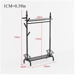WYQSZ Floor Coat Rack, Bedroom Hanger, European Clothes Rack, Iron Rack Simple Hanger (Size : C)