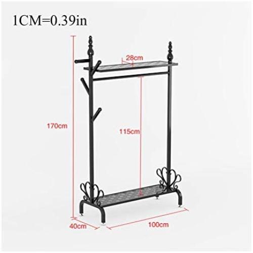 WYQSZ Floor Coat Rack, Bedroom Hanger, European Clothes Rack, Iron Rack Simple Hanger (Size : C)