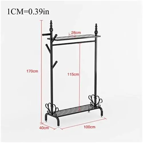 WYQSZ Floor Coat Rack, Bedroom Hanger, European Clothes Rack, Iron Rack Simple Hanger (Size : C)