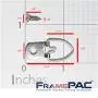 FramePac D Ring Picture Hangers - Single Hole D-Ring Hanger with Screws - for Picture Frames and Mirrors - used by Framing Professionals (100 Pack)