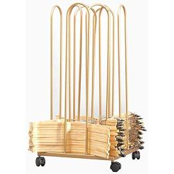 YGLight Hanger Clothes Hangers Cart Hold Hanger Storage Stacker Stand Smooth Anti-Rust Swivel Casters Easy Movement Iron (Color : Gold)