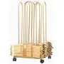 YGLight Hanger Clothes Hangers Cart Hold Hanger Storage Stacker Stand Smooth Anti-Rust Swivel Casters Easy Movement Iron (Color : Gold)