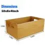 A+Selected Pine Wood Organizer Open Boxes 4 Packs, 6x10 Wooden Storage Container with Handle for Bathroom and Kitchen A+Selected Pine Wood Organizer Open Boxes 4 Packs, 6x10 Wooden Storage Container with Handle for Bathroom and Kitchen