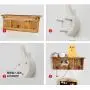 Isa Wooden Shelf Retro Cow Pattern Wall Hanging Hanger Clothes Rack Key Rack Debris Hanger Isa Wooden Shelf Retro Cow Pattern Wall Hanging Hanger Clothes Rack Key Rack Debris Hanger