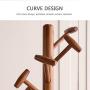 ZIHAOC Wooden Coat Rack, Corridor Entrance Style Clothes Rack, Hall Hangers, 10 Hooks, Modern Style, Solid and Stable, Super Easy to Assemble,B