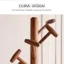ZIHAOC Wooden Coat Rack, Corridor Entrance Style Clothes Rack, Hall Hangers, 10 Hooks, Modern Style, Solid and Stable, Super Easy to Assemble,B ZIHAOC Wooden Coat Rack, Corridor Entrance Style Clothes Rack, Hall Hangers, 10 Hooks, Modern Style, Solid and Stable, Super Easy to Assemble,B