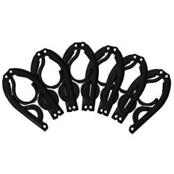 Xigeapg 12 Pcs Portable Folding Clothes Hangers Travel Accessories Foldable Clothes Drying Rack for Travel (Black)