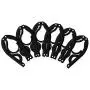 Xigeapg 12 Pcs Portable Folding Clothes Hangers Travel Accessories Foldable Clothes Drying Rack for Travel (Black)