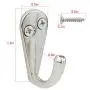 HOVEOX 20 Pcs Bronze Single Hooks Coat Wall Mounted Single Hooks Hangers No Scratch Robe Hooks Equipped with 40 Pcs Screws & a Free Screwdriver for Bath Kitchen Garage Heavy Duty, Silver HOVEOX 20 Pcs Bronze Single Hooks Coat Wall Mounted Single Hooks Hangers No Scratch Robe Hooks Equipped with 40 Pcs Screws & a Free Screwdriver for Bath Kitchen Garage Heavy Duty, Silver