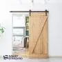 SMARTSTANDARD 6ft Heavy Duty Sturdy Sliding Barn Door Hardware Kit -Smoothly and Quietly -Easy to Install -Includes Step-by-Step Installation Instruction Fit 36" Wide Door Panel (I Shape Hanger)
