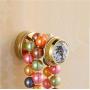 MOODSC Diamond Robe Hooks Wall Hook Antique Brass Style Single Clothes Hanger Towel Hooks Bathroom Accessories,Gold