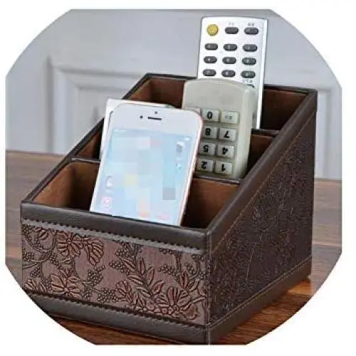 Retro PU Leather Storage Boxes Container Case Flower Pattern Remote Controls Holder Home Decoration Office Supplies Retro PU Leather Storage Boxes Container Case Flower Pattern Remote Controls Holder Home Decoration Office Supplies