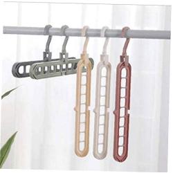 Magic Space Saving Clothes Hangers Multifunction Nine-Hole Hanger for Home Travel Outdoor Closet Clothes Stand