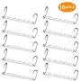 STAR-FLY Magic Hangers, Space Saving Hangers Magical Clothing Hanger with Hook Stainless Steel Wonder Closet Organizer (10-Pack)