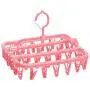 2pcs Random Color 32 Clips Folding Socks Clothes Hanger Rack Clothespin Clothes Drying Rack Closet Wardrobe 2pcs Random Color 32 Clips Folding Socks Clothes Hanger Rack Clothespin Clothes Drying Rack Closet Wardrobe