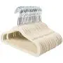 Finnhomy Non-Slip Clothes Hanger for Baby and Kids 30-Pack Velvet Hangers with 10 Finger Clips,Beige Finnhomy Non-Slip Clothes Hanger for Baby and Kids 30-Pack Velvet Hangers with 10 Finger Clips,Beige