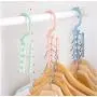 5Hole Practical Clothes Hanger Rack Space Saver Organizer Clothing Hook Magic Hanger Closet Organizer Space Save 10pcs Random Color