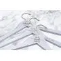 Personalized Bridal Hangers, Custom Wedding Hanger with Bow, Wooden Bridesmaid Hangers, Wedding Dress Hanger for Bride and Groom (White, Center Only + Laser Engraving)