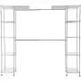 AmazonBasics Expandable Metal Hanging Storage Organizer Rack Wardrobe with Shelves, 14"-63" x 58"-72", Chrome AmazonBasics Expandable Metal Hanging Storage Organizer Rack Wardrobe with Shelves, 14"-63" x 58"-72", Chrome