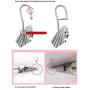 2pcs Clothes Hanger Folding Drying Rack Windproof Stainless Steel 35 Pegs Clip Hook for Socks Underwear Gloves Decoration