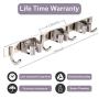 Mop Broom Holder Heavy Duty Hooks Hanger Wall Mounted 15” Stainless Steel Organizer for Lanudry Bathroom Kitchen Garage Tools Rack Storage Durable