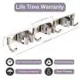 Mop Broom Holder Heavy Duty Hooks Hanger Wall Mounted 15” Stainless Steel Organizer for Lanudry Bathroom Kitchen Garage Tools Rack Storage Durable