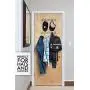 DoorShroom Door Clothing Hanger 20 Hook Modular Rack, Chrome