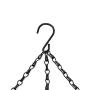 JINMURY Black Flower Pot 15.7Inch Chain Hanging Basket Flower Pot Galvanized Replacement 3 Point Garden Plant Pots Hanger Decoration (Set of 3)