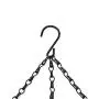 JINMURY Black Flower Pot 15.7Inch Chain Hanging Basket Flower Pot Galvanized Replacement 3 Point Garden Plant Pots Hanger Decoration (Set of 3)