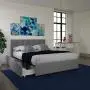 DHP Rose Upholstered Bed with Storage, Gray Linen, Queen DHP Rose Upholstered Bed with Storage, Gray Linen, Queen