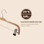 Inveroo 5pcs 37cm Hangers with Clips Use for Skirt Clothes Hanger Pants Hangers Anti-Skid Hooks