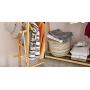 Angels home Simple Bamboo Coat Rack Multifunctional Floor Hanger Bedroom Simple Clothes Rack Modern Mobile Floor Hanger