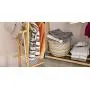 Angels home Simple Bamboo Coat Rack Multifunctional Floor Hanger Bedroom Simple Clothes Rack Modern Mobile Floor Hanger