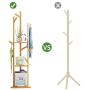 Tree Rack with 3 Shelves Coat Racks Free Standing with 9 Hooks for Hall Bedroom Hallway Corner Compact Clothes Hanger, Easy to Assemble 168CM Tree Rack with 3 Shelves Coat Racks Free Standing with 9 Hooks for Hall Bedroom Hallway Corner Compact Clothes Hanger, Easy to Assemble 168CM