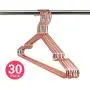 KOOBAY Top 17&quot Rose Copper Gold Shiny Steel Wire Clothes Hanger Non Slip Shoulders for Shirts,Coat,Slacks Storage & Display (30)