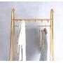 ZCYX Nordic Coat Rack Floor Bedroom Hanger Clothes Bag Rack Multifunctional Clothe Rack Bedroom Rack (Color : Gold Hanger)