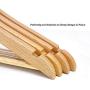 OOTORI Solid Wood Coat Hangers, Non-Slip Cloth Hangers with Notches & 360° Swivel Hook (16 Pack)