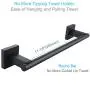 Hand Towel Rack 13.78", Angle Simple Stainless Steel Bathroom Towel Holder, Face Towel Washcloth Hanger, Shower Towel Bar, Kitchen Dish Towel Holder Wall Mount, Matte Black Hand Towel Rack 13.78", Angle Simple Stainless Steel Bathroom Towel Holder, Face Towel Washcloth Hanger, Shower Towel Bar, Kitchen Dish Towel Holder Wall Mount, Matte Black