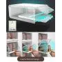 SXYLOB Plastic Pull Shoe Storage Boxes Clear Stackable Shoes Boxes Cabinet Organizer Flip Drawer Large Size for (Man 3 pcs)