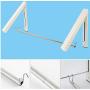 2pcs Durable ABS Laundry Clothes Hanger Scarf Drying Rack Wall-Mounted Practical Retractable Organizer Punch Free Household Coat