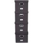 Internets Best Collapsible File Storage Organizer - Decorative Linen Filing & Storage Office Boxes - Letter/Legal - Charcoal - 6 Pack