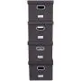 Internets Best Collapsible File Storage Organizer - Decorative Linen Filing & Storage Office Boxes - Letter/Legal - Charcoal - 6 Pack