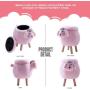 TREXM Have-Fun Series Upholstered Ride-on Storage Ottoman Footrest Stool with Vivid Adorable Animal Shape Storage Box,Pink Sheep, Gray TREXM Have-Fun Series Upholstered Ride-on Storage Ottoman Footrest Stool with Vivid Adorable Animal Shape Storage Box,Pink Sheep, Gray