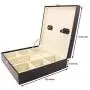 Decorebay Handcrafted Crocodile Leather Tie Boxes and Cufflink Storage Boxes for Men ? Seal Brown Decorebay Handcrafted Crocodile Leather Tie Boxes and Cufflink Storage Boxes for Men ? Seal Brown