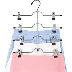 5pcs 5 Layers Stainless Steel Multifunctional Clothes Hangers Pants Storage Hangers Cloth Rack Multilayer Storage Cloth Hanger