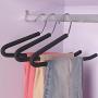HJYPYJ Magic Hanger,Z-Sponge Non-Slip Multifunctional Hangers,Anti-Shoulder Pants Rack Not Easily Deformed Space Saving Organizer Hanger Strong Bearing Capacity/Black / 5 pcs