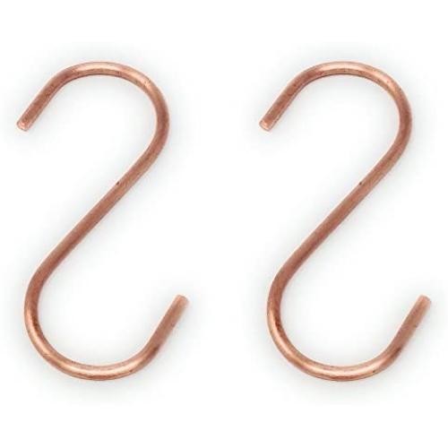 Copper S Hooks Made from Heavy Duty Solid Copper for Hanging Kitchen Pots & Pans, Bird Feeders, Plants Copper S Hooks Made from Heavy Duty Solid Copper for Hanging Kitchen Pots & Pans, Bird Feeders, Plants