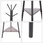 Aviat Coat Rack Free Standing Metal Holder with 2 Shelves Rack Bench,Easy Assembly&Sturdy,Hallway/Entryway Coat Hanger Stand Storage Shelf for Clothes,Suits,Shoes,Bag Scarf [Ship from USA] (Retro)