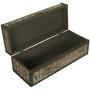Wald Imports Silver Metal & Wood Decorative Storage Box/Trunk
